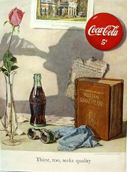 Coca-Cola Thirst Seeks Quality Ad 1950