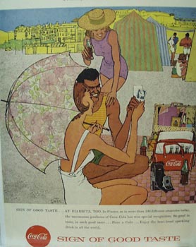 Coca-Cola Coast of France Ad 1957