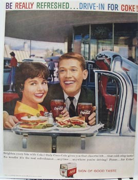 Coca-Cola Lunch At Drive-In Ad 1959