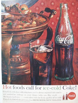 Coca-Cola & Hot Foods Ad 1962