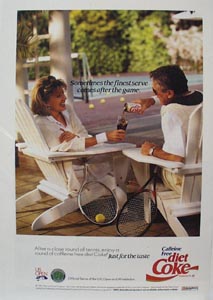Coca-Cola At Tennis Court Ad 1992