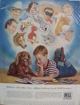 Dell Comics Little Boy and Dog Ad 1952