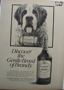Almaden Brandy Gentle Breed Ad 1982