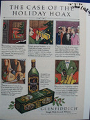 Glenfiddich Whiskey Case of Holiday Hoax Ad 1994