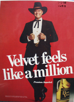 Black Velvet Whiskey & J R Ewing Ad 1988
