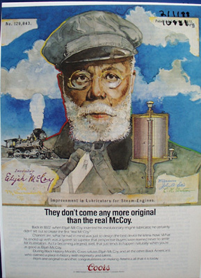 Coors Beer Salutes Elijah McCoy Ad 1988