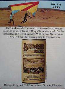 Burgie Beer California Life Ad 1974