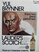 Luaders scotch and Yul Brynner enjoy two great performers ad.