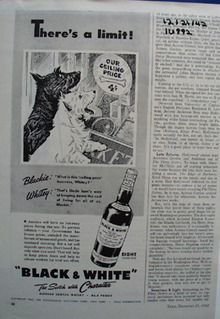 Black & White scotch whisky theres a limit ad.