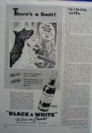 Black & White scotch whisky theres a limit ad.