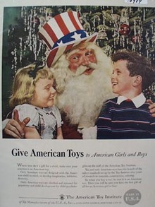 Uncle Sam Give American Toys Ad 1949