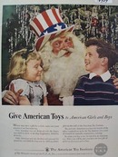 Uncle Sam Give American Toys Ad 1949
