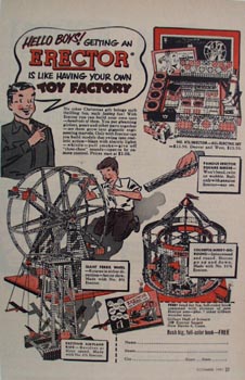 Erector Construction Toy Factors Ad 1951