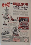 Erector Construction Toy Action Models Ad 1950's