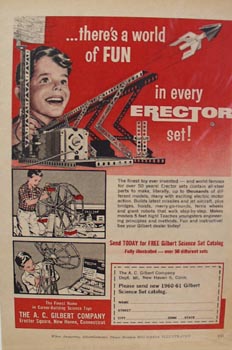 Erector Constr Toy World of Fun Ad 1960.