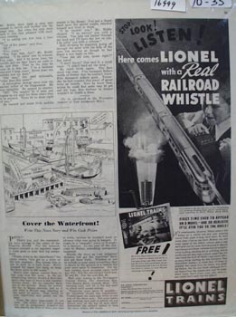 Lionel Trains Railroad Whistle Ad 1935