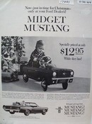 Midget Mustang Toy Christmas Ad 1964