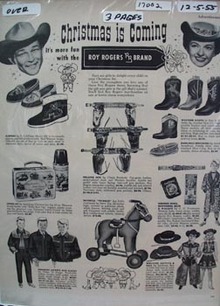 Roy Rogers Christmas Gifts Ad 1955