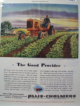 Allis Chalmers The Good Provider Ad 1943