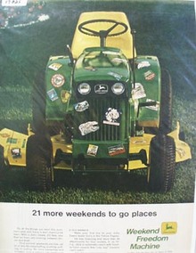 John Deere Gives 21 More Weekends Ad 1969