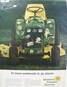 John Deere Gives 21 More Weekends Ad 1969
