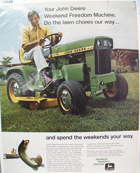 John Deere Do Lawn Chores Our Way Ad 1971