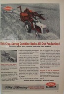 Ford Tractor Crop-Saving Combine Ad 1951