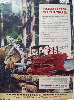 International Harvester Tall Timber Ad 1945