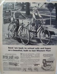 Western Auto Send To School Bike Ad 1963