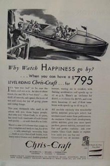 Chris-Craft Boats Watch Happiness Ad 1932