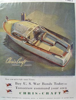 Chris-Craft Express Cruiser Ad 1943