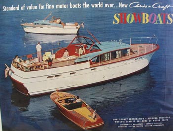 Chris-Craft Standard of Value Showboat Ad 1957