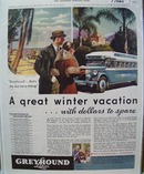 Greyhound Great Winter Vacation Ad 1933