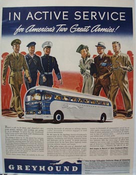 Greyhound In Active Service Ad 1942