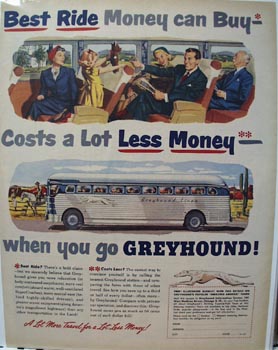 Greyhound Best Ride Money Can Buy Ad 1950