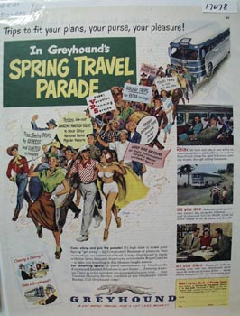 Greyhound Spring Travel Parade Ad 1951