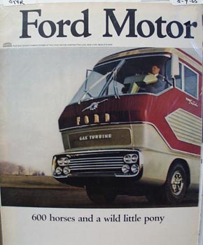 Ford Truck 600 Horses Gas Turbine Ad 1965