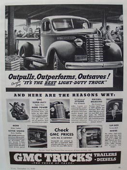 GMC Truck Outperforms Ad 1939