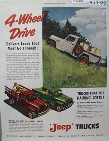 Jeep Trucks Must Go Through Ad 1949