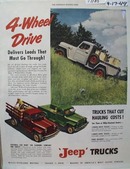 Jeep Trucks Must Go Through Ad 1949