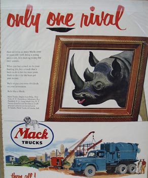 Mack Truck Guy With One Rival Ad 1951