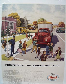 Mack Truck Picked For Important Jobs Ad 1955