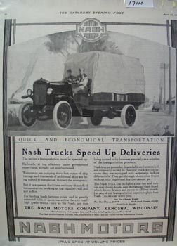 Nash Trucks Speed up Deliveries Ad 1918