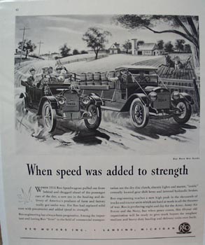 Reo Trucks Speed Added to Strength Ad 1944