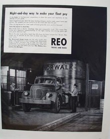 Reo Trucks Night & Day Ad 1948