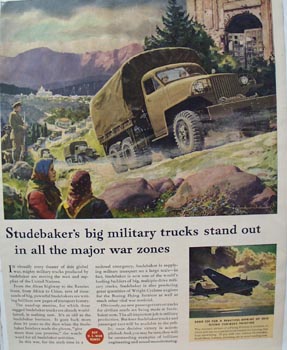 Studebaker Military Truck Stands Out Ad 1943