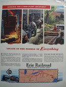 Erie RR Middle of Everything Ad 1947