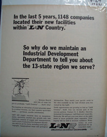 L & N RR 13 State Region Ad 1967