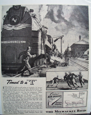 Milwaukee RR Timed To A T Ad 1946