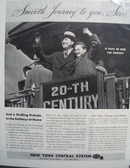 New York Central RR Smooth Journey Ad 1936